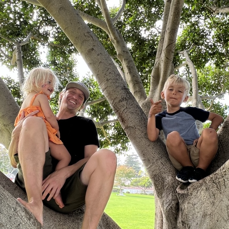 Just hanging out with the kids...